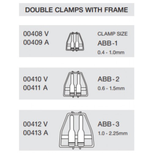 Acland Micro Vessel Clip Double with Approximator and Frame
